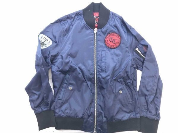 東方神起 LIVE TOUR 2014 TREE K-POP ユノミンホ チャンミン ライブ ツアー K-POP グッズ リバーシブル MA-1 ブルゾン ジャケット 紺 赤拍卖