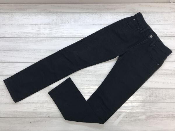 リーバイス Levi's 705 アメカジ 牛革パッチ ローライズ スリム ストレート パンツ ボトムス ストレッチ メンズ コットン混 27 黒拍卖