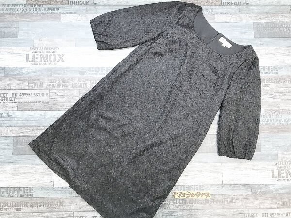 MICHEL KLEIN ミッシェルクラン レディース レース 七分袖ドレス ワンピース 38 黒拍卖