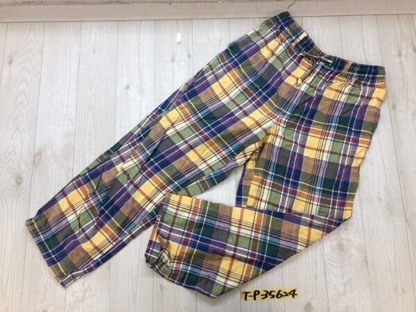 メンズ 前ジップ イージー テーパードパンツ L 紫黄色拍卖