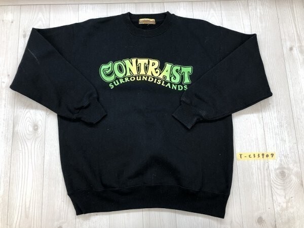 PLEVD メンズ グラデーション プリント トレーナー 大きいサイズ LL 黒拍卖