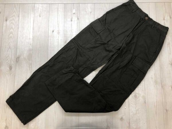 新品タグ付き DOG HOUSE オールド アメカジ ミリタリー カーゴパンツ ボトムス メンズ 綿100% 裏面アクリルコーティング S カーキ拍卖