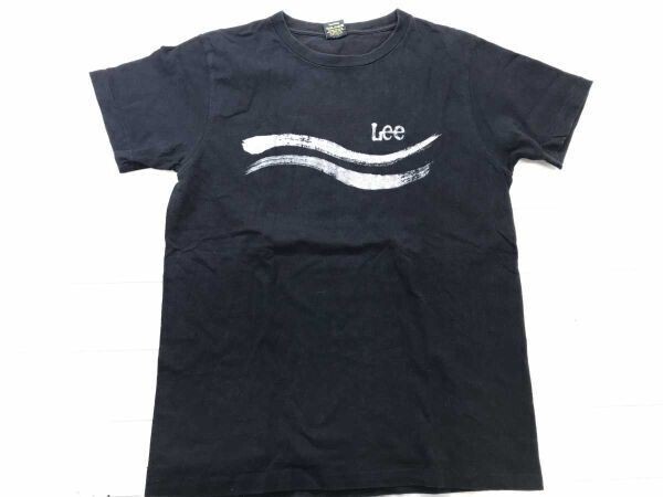 リー Lee オールド アメカジ ワーク 00s 古着 マップ柄 両面プリント 半袖Tシャツ メンズ コットン100% M 黒拍卖