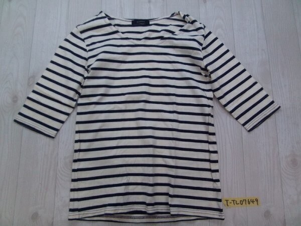 RAGEBLUE レイジブルー メンズ ボーダー 五分袖カットソー M オフホワイト紺拍卖