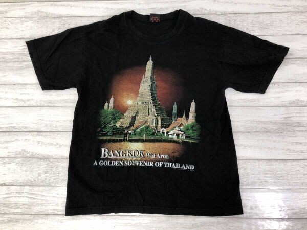 JOLIGOLF タイ THAILAND バンコク お土産 スーベニア オールド 90s 古着 半袖 Tシャツ メンズ 綿100% L 黒拍卖