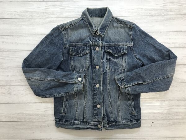 ギャップ GAP アメカジ オーセンティック 古着 USEDウォッシュ デニム トラッカー ジャケット Gジャン ジージャン レディース 綿100% M 青拍卖