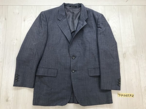 Takashimaya ELEFIT 高島屋 メンズ 背抜き テーラードジャケット 春秋 グレー青拍卖