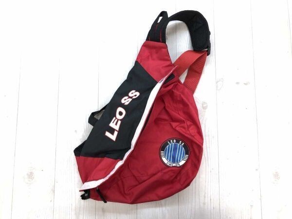 LEO SS レオ スイミングスクール オールド レトロ スポーツ ストリート ボディーバッグ メンズ 背面メッシュポケット 赤拍卖