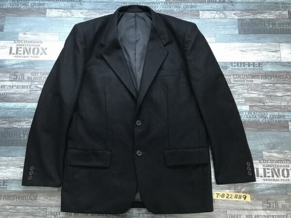 AS-STUDIO メンズ ナイロン混ウール テーラードジャケット 総裏地 日本製 M 黒拍卖