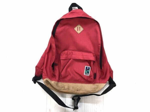 MEI メイ アメカジ アウトドア ストリート スエードレザー切替 リュックサック バックパック カバン メンズ ポリエステル100% 赤拍卖