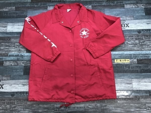 CONVERSE ALL STAR コンバース レディース ロゴプリント 裏起毛 シャカシャカ ジャケット 大きいサイズ LL ショッキングピンク拍卖