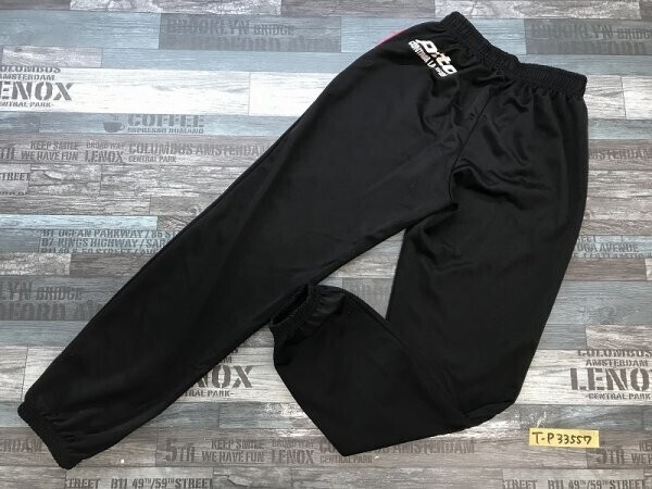 LOTTO ロット キッズ ロゴプリント ジャージパンツ 160 黒拍卖