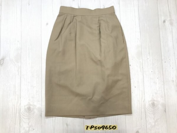 HARTFORD レディース ツータック バックスリット タイトミディスカート 7AR ベージュ拍卖