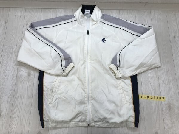 CONVERSE コンバース メンズ 裏起毛 ロゴ刺繍 シャカシャカ ジップジャケット オフホワイト拍卖