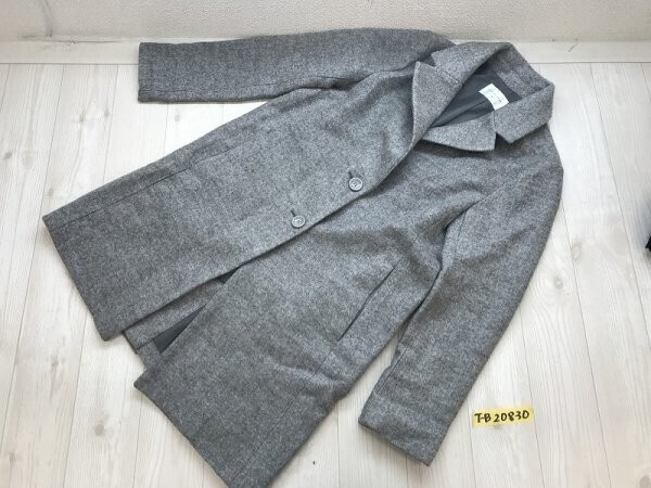 GLACIER ハニーズ レディース ウール混 チェスターコート M 杢グレー拍卖