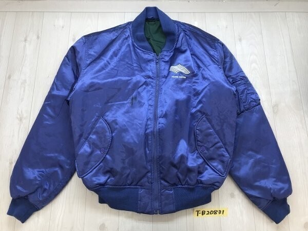 POKKA COFFEE メンズ ロゴプリント 中綿 ブルゾン フリー 青拍卖