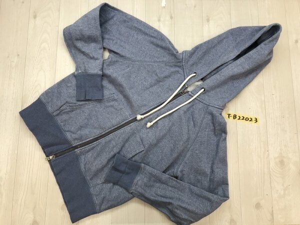 良品計画 無印良品 メンズ ジップパーカー ラグラン M くすみブルー拍卖