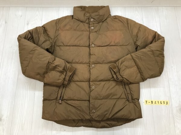 GAP ギャップ メンズ ボタン&ジップ ダウンジャケット 小さいサイズ XS キャメル拍卖