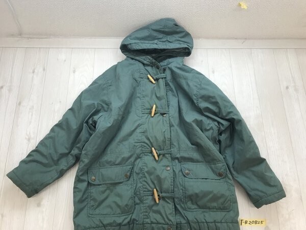 ROY CLUB メンズ 中綿 テトロン・コットン トグルボタン ジップアップ コート L くすみ緑拍卖