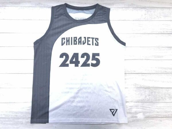 千葉ジェッツふなばし B1リーグ スポーツ バスケットボール 24-25シーズン 3rd ユニフォーム シャツ メンズ ポリエステル100% 白拍卖