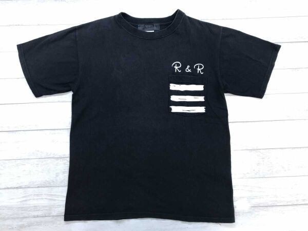 ラフアンドラゲッド ROUGH AND RUGGED アメカジ サーフ ストリート バイカー ホットロッド スカル 半袖Tシャツ メンズ コットン100% M 黒拍卖