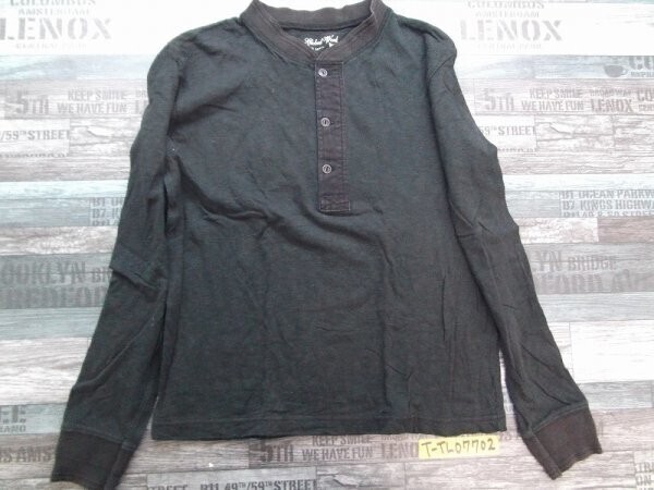 GLOBAL WORK グローバルワーク メンズ ハーフボタン 長袖カットソー S 黒拍卖