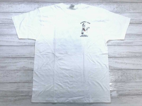 レア 平成レトロ 中原清旗争奪ソフトボール大会 読売ジャイアンツ 野球選手 グッズ スタッフT 半袖Tシャツ メンズ コットン100% L 白拍卖