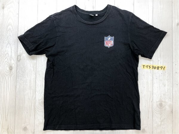 GU ジーユー × NFL TEAM APPAREL メンズ プリント フットボール 半袖Tシャツ L 黒拍卖