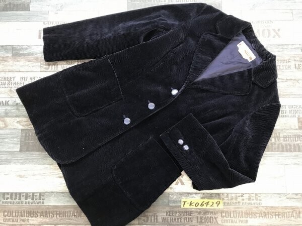 孔雀 peacock レディース 裏地 センターベント コーデュロイジャケット ネイビー 秋冬拍卖