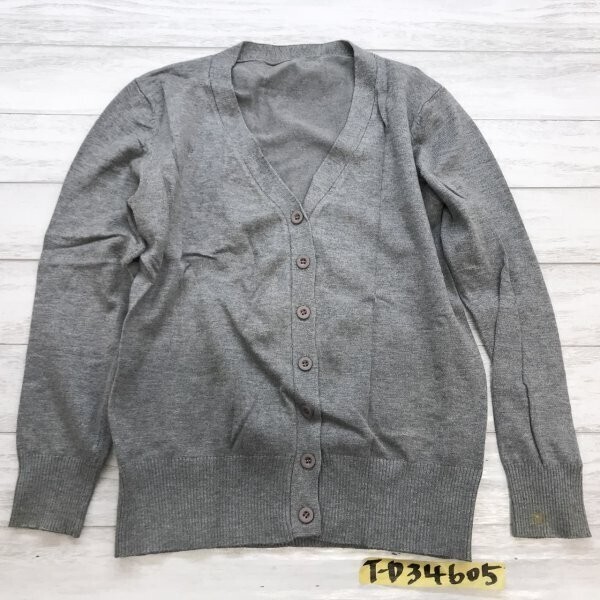 KURICA クリカ レディース Vネック ニットカーディガン グレー拍卖