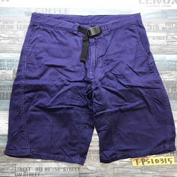 COEN コーエン メンズ ベルト付き コットン ハーフパンツ M ネイビーパープル拍卖