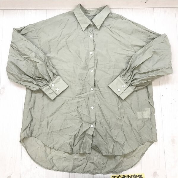 GLOBAL WORK グローバルワーク レディース バックタック シアーシャツ F くすみグリーン拍卖