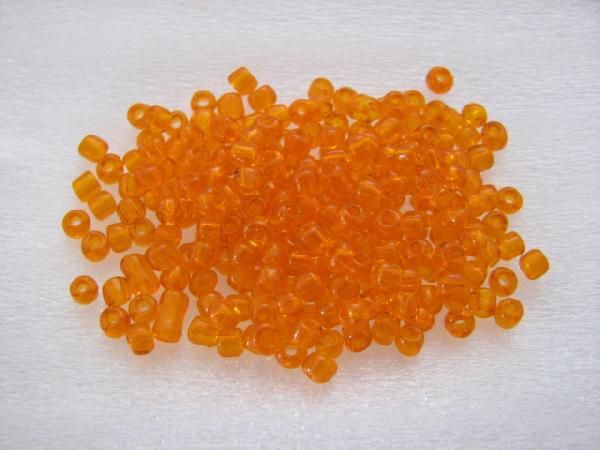ガラスビーズ(XS) クリアタイプ1.5x2mm オレンジ色 約300個拍卖