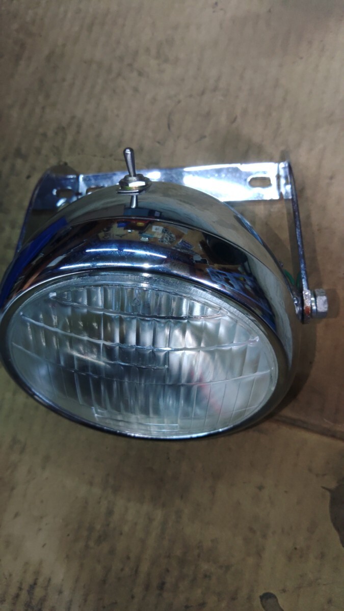 chopperに最適!サイドマウントステ~付き ヘッドライトサイドマウント ショベル、パン等に!ベイツ拍卖