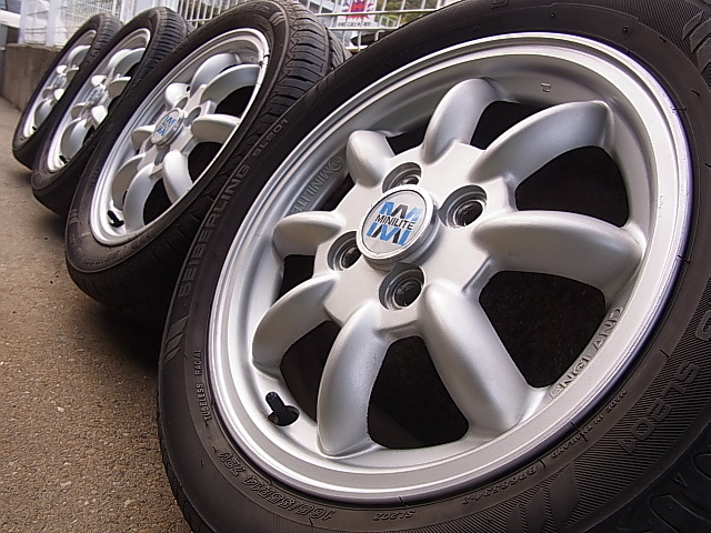 バリ溝! L700S L710S ミラ ジーノ ミニライト スペシャル 純正 ミニライト MINILITE 14×4.5J +45 PCD100 4H ナット 付 軽四 軽トラ コペン拍卖