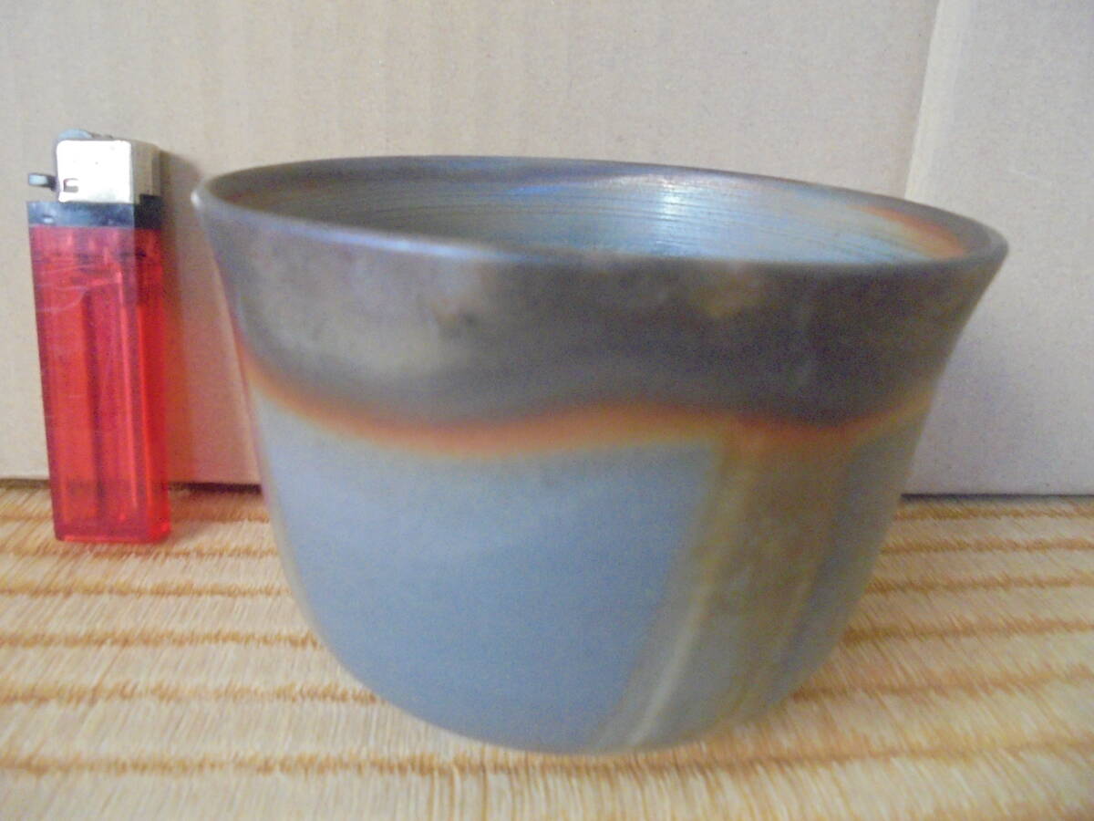 青備前碗 真作 小西陶古作 茶道具 桐共箱付 レトロ 未使用 美品 8819 茶道具等 京都雲屋 拍卖