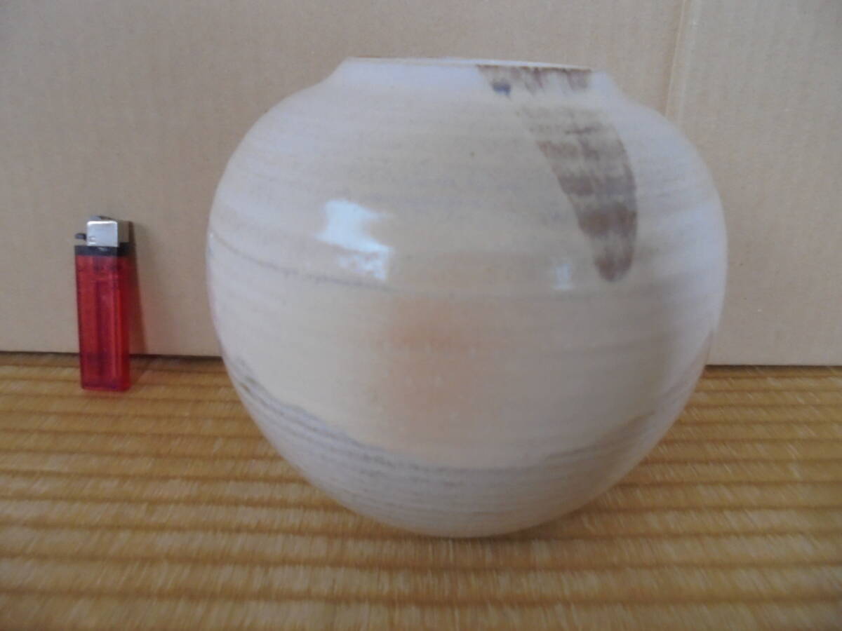 真作 赤膚焼花器 古瀬尭三作 奈良 茶道具 華道具 レトロ 良品 桐共箱 7114 茶道具等 京都雲屋 拍卖