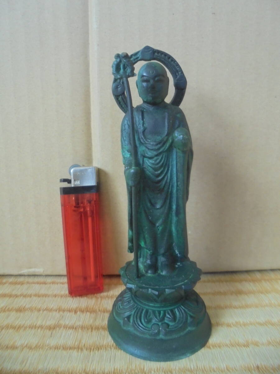 地蔵菩薩 銅製 仏像 紙箱 未使用 美品 8269 仏像 彫刻 人形等 京都雲屋 拍卖