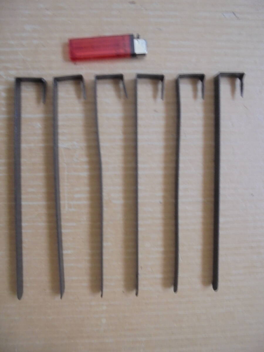 屏風押え 7本 使途?不明品 銅製 レトロ 7129 木製 竹製品 各種道具等 京都雲屋 拍卖