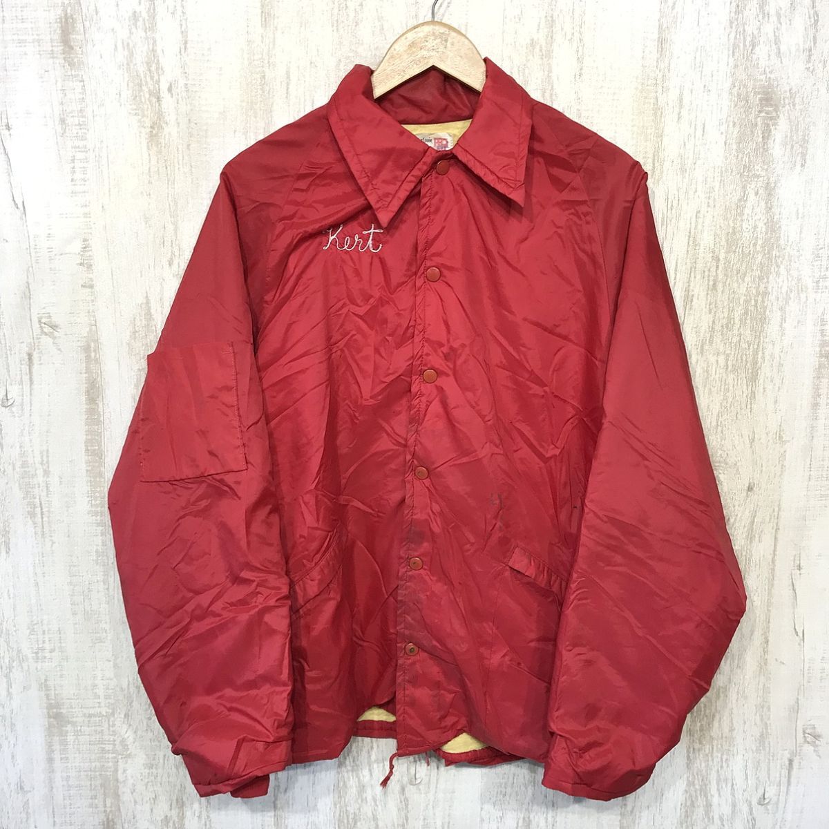 V501☆【アメカジ ヴィンテージ 裏ボア コーチジャケット】King Louie PRO FIT キングルイ 赤 L拍卖