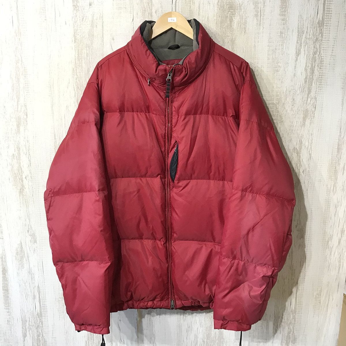 146☆【裏フリース ボリュームダウンジャケット】GAP ギャップ 赤 XL拍卖