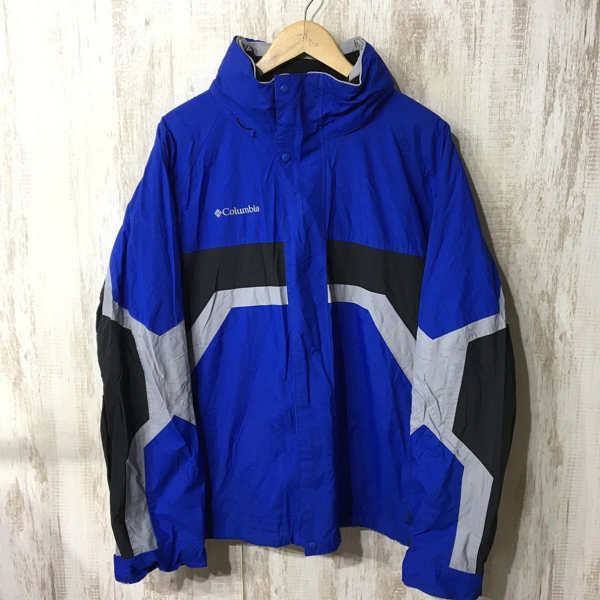 V508☆【アウトドア ナイロン マウンテンパーカー】Columbia コロンビア マルチカラー L拍卖