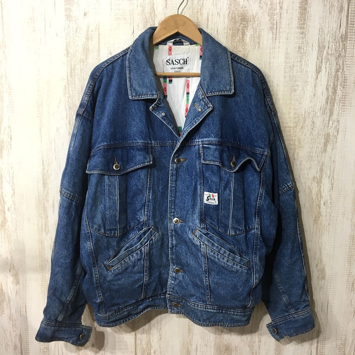 V516☆【90s ヴィンテージ 古着 アメカジ デニムジャケット】SASCH ジージャン M拍卖