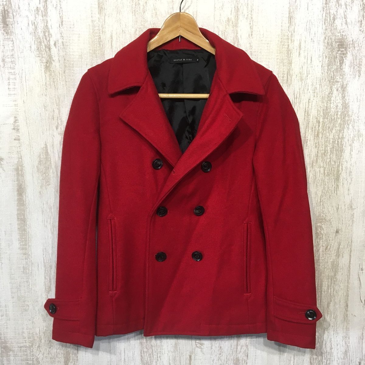 178☆【ウール ピーコート】FUGA フーガ M 赤拍卖