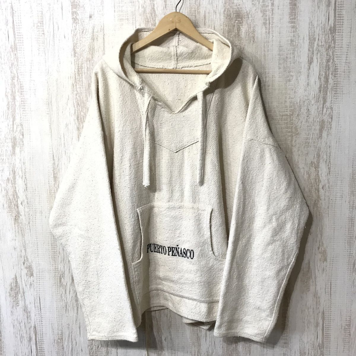 201☆【メキシカンパーカー フーディー】PUERTO RENASCO オフホワイト拍卖