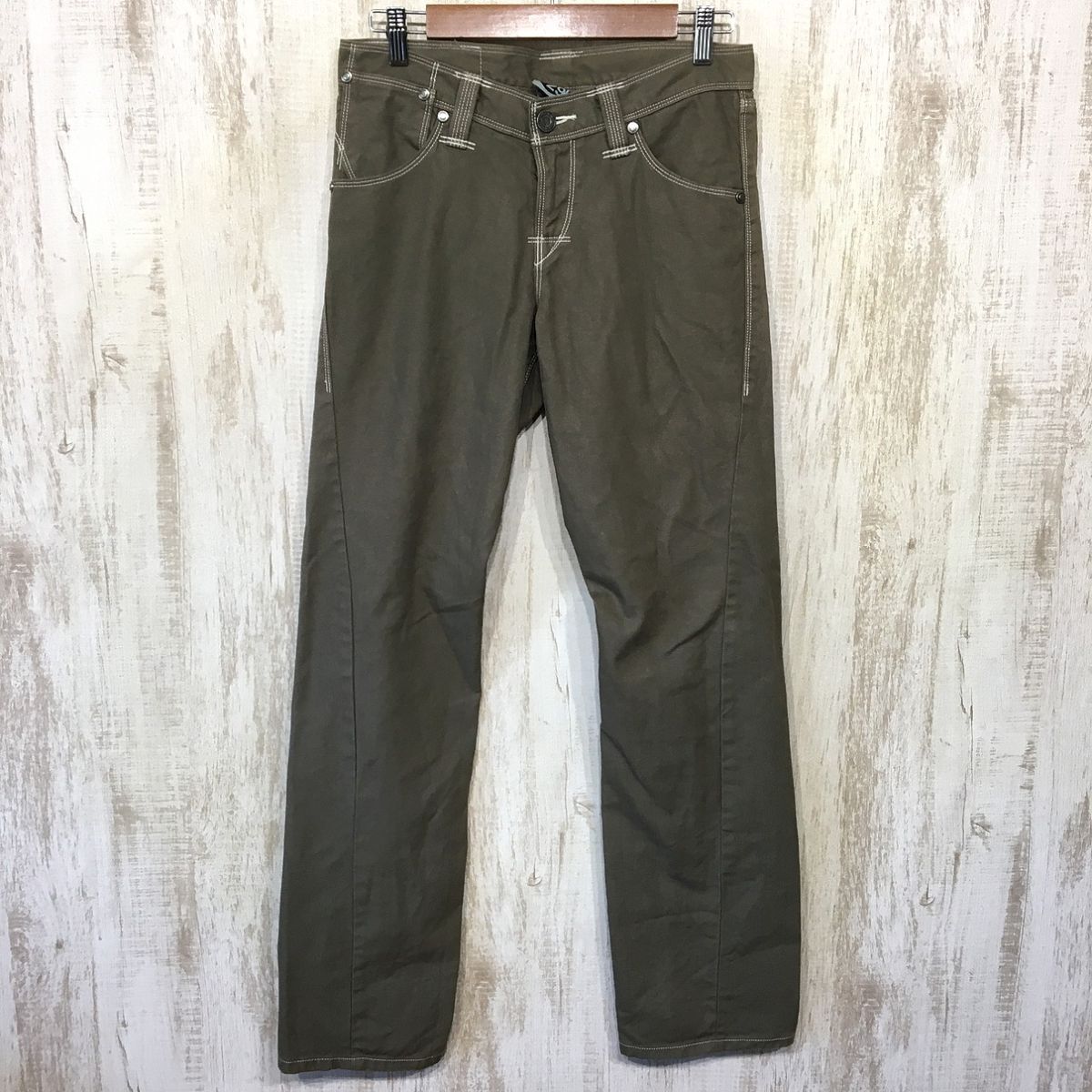 P958☆【ENGINEERED JEANS エンジニアド ジーンズ】LEVIS リーバイス ジップフライ 29 カーキ拍卖