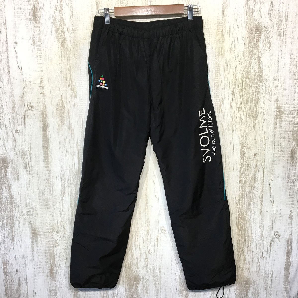 P964☆【サッカー フットサル 中綿入り ウィンドパンツ】Svolme スボルメ 黒 M拍卖