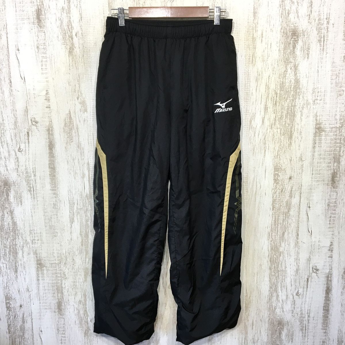 P969☆【ブレスサーモ 中綿入り ウィンドパンツ】MIZUNO ミズノ 裏起毛 黒 L拍卖