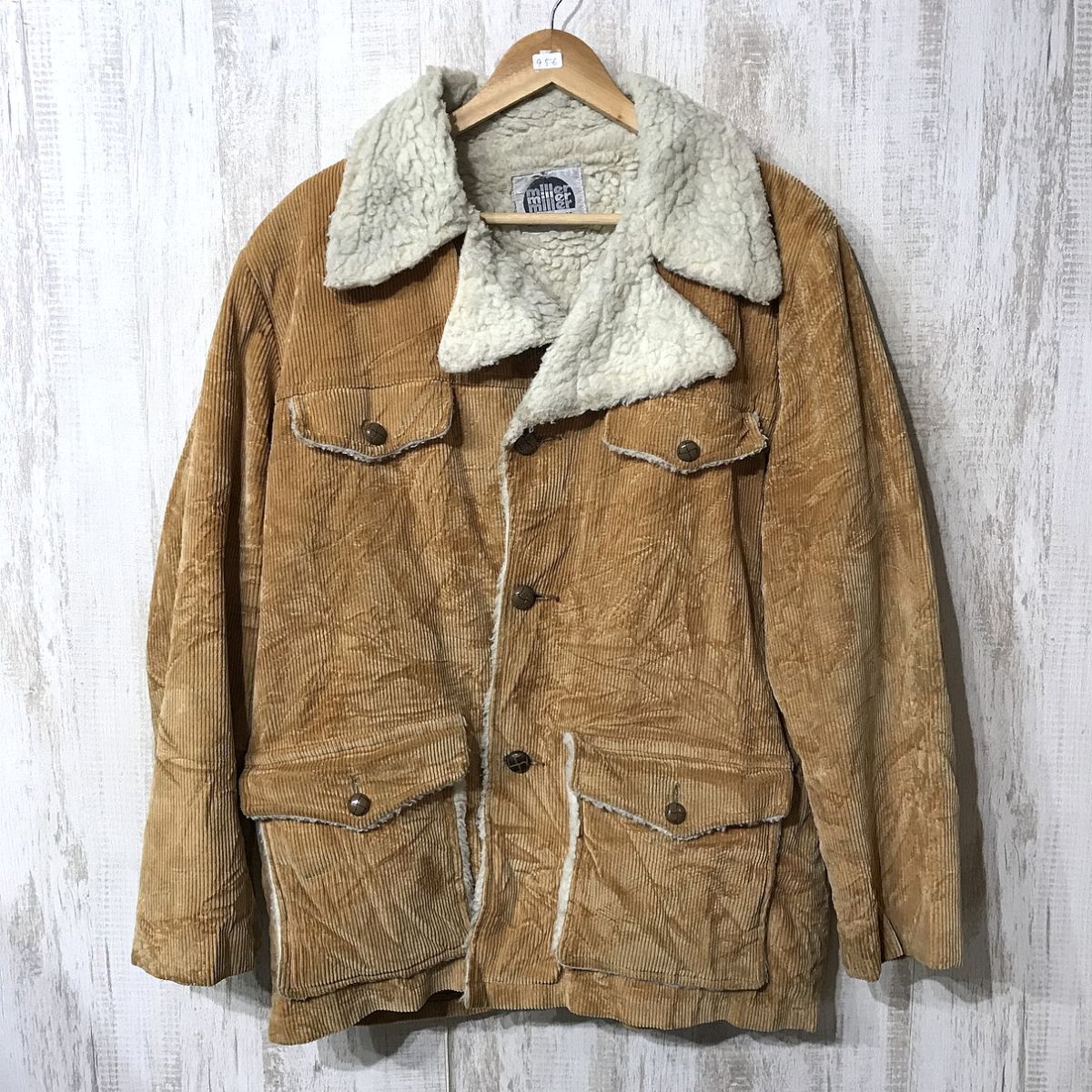956☆【USA製 アメリカ古着 裏ボア コーデュロイジャケット】miller ミラー ランチコート アメカジ拍卖