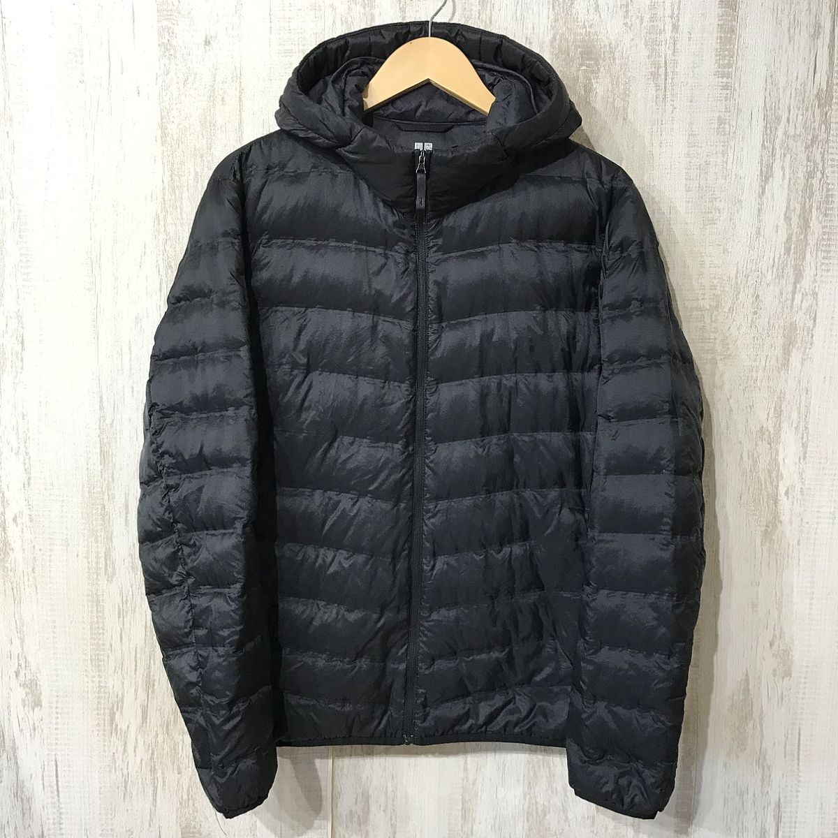 962☆【シームレスダウンジャケット】UNIQLO ユニクロ ダウンパーカー 黒 L拍卖